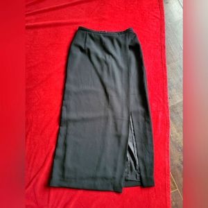 Black 90's Faux Wrap style Long Skirt.